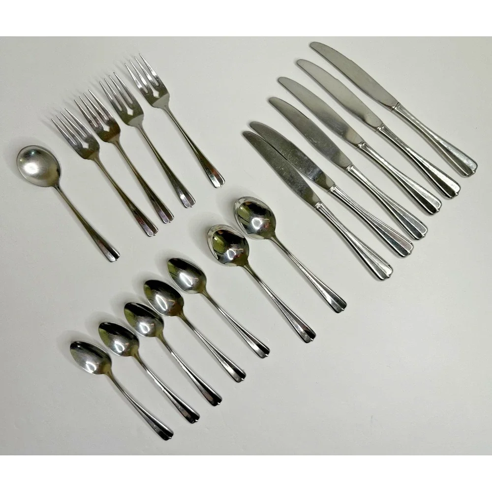Oneida Gala Impulse Flatware Set 18 Pc Teaspoons Salad Forks Knives Tablespoons